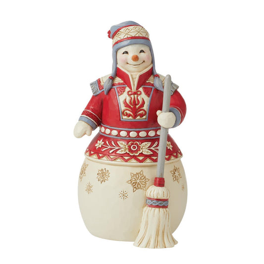 Jim Shore Heartwood Creek - Snowman With Broom