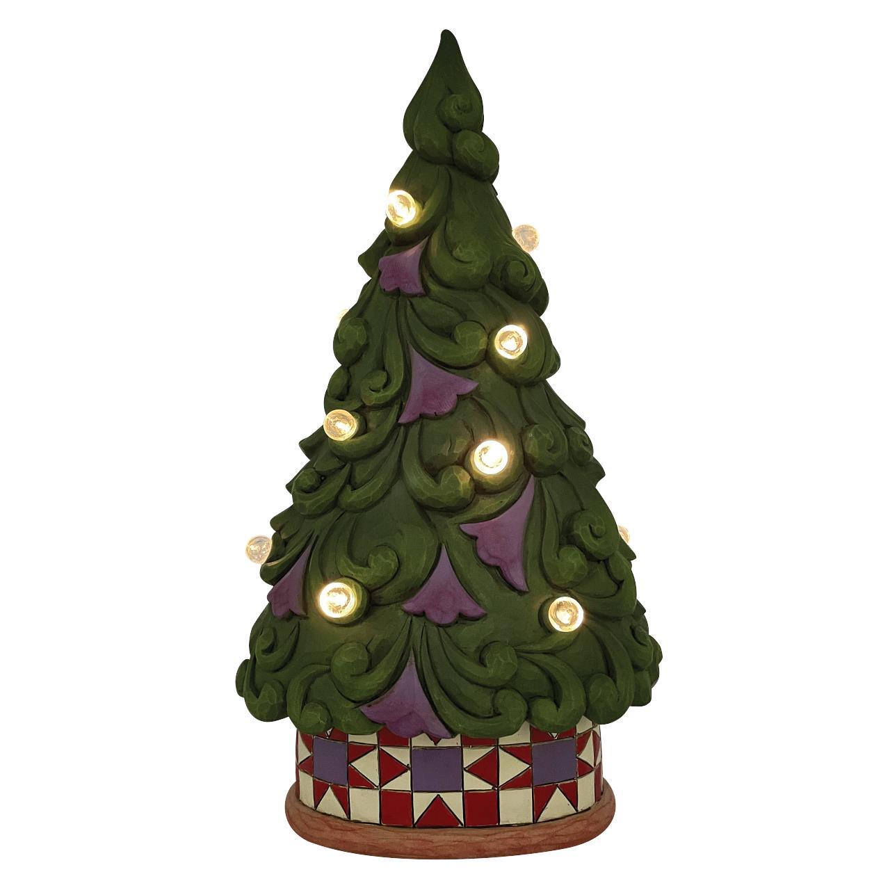 Jim Shore Heartwood Creek - LED Tree Star Patterned Base