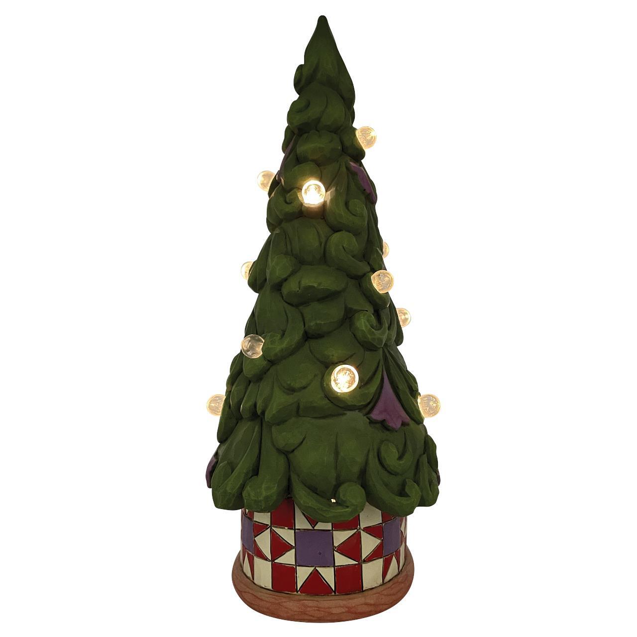 Jim Shore Heartwood Creek - LED Tree Star Patterned Base
