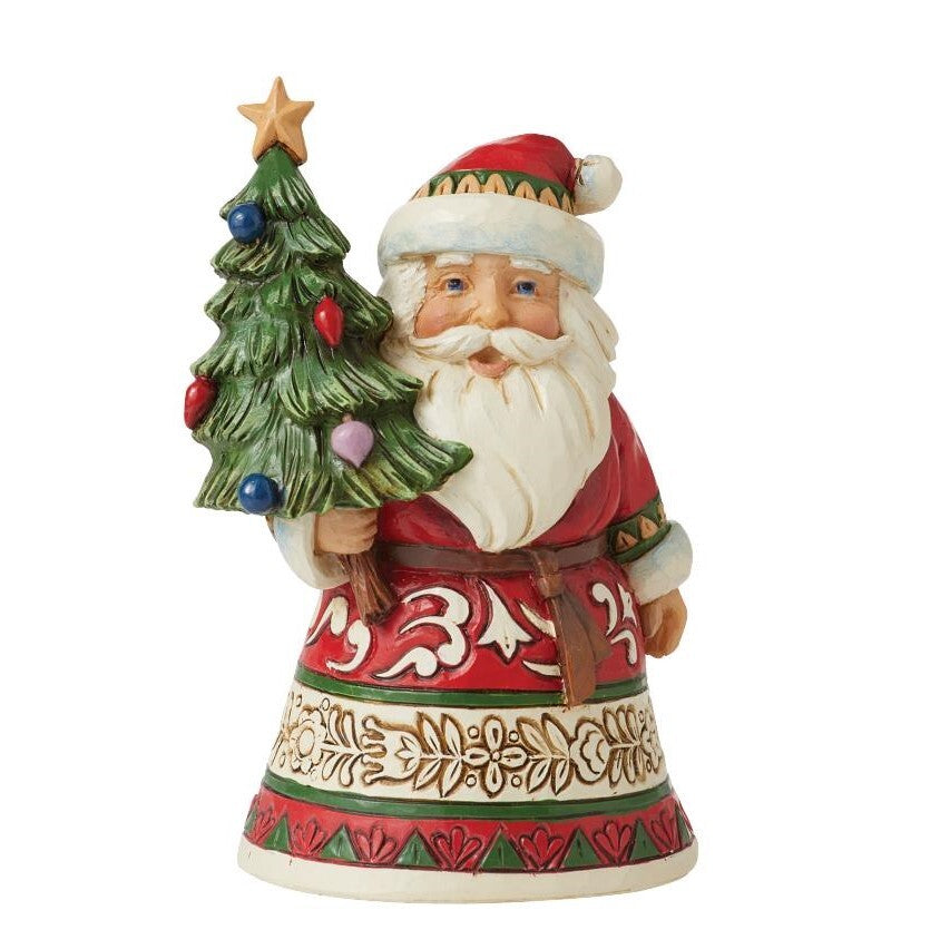 Jim Shore Heartwood Creek - 9.3cm/3.66" Mini Santa Holding Tree