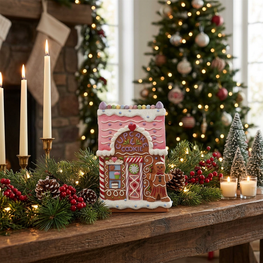 Jim Shore Heartwood Creek - 17cm Gingerbread LED Bakery