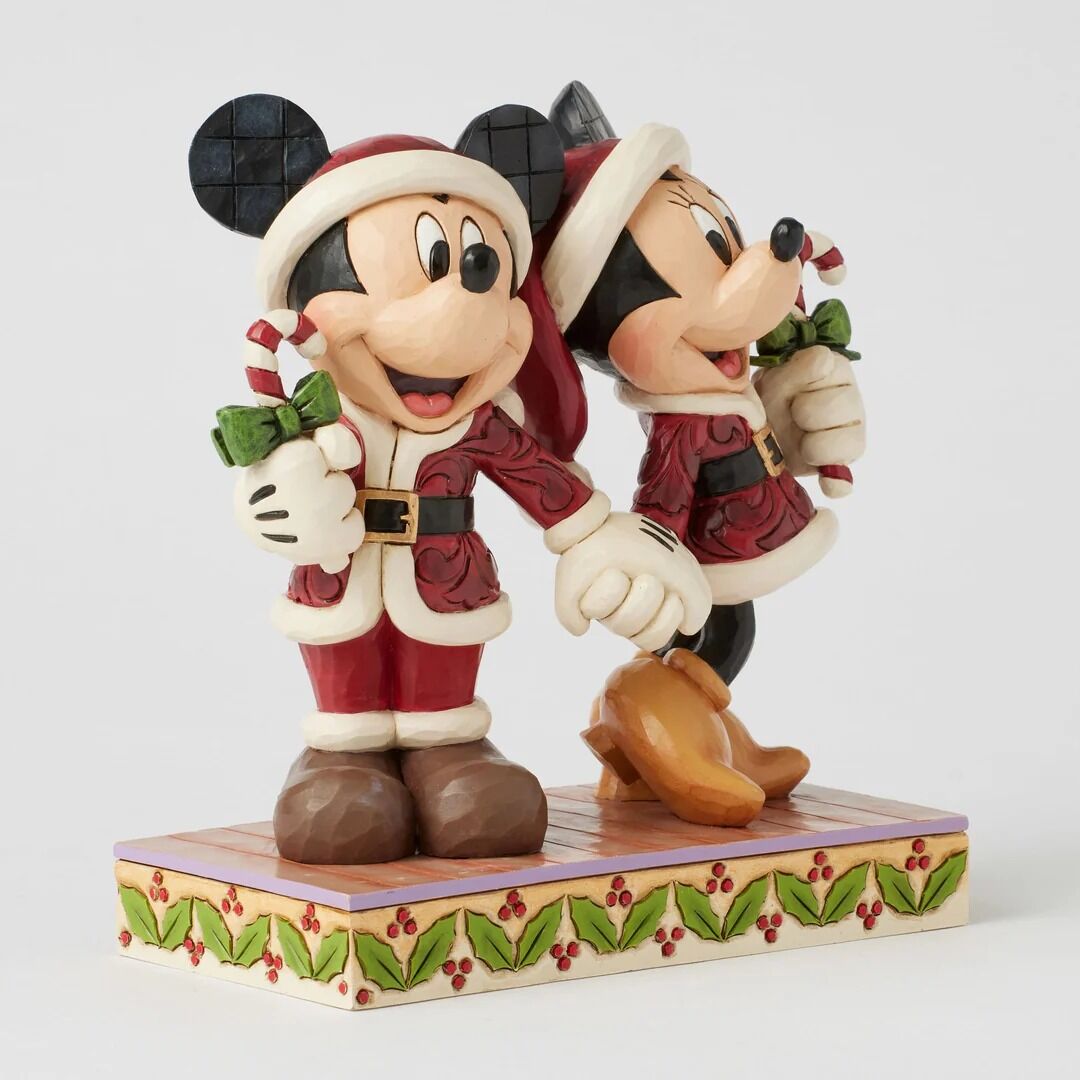 Jim Shore Disney Traditions - 17cm Mickey & Minnie with Candy Canes
