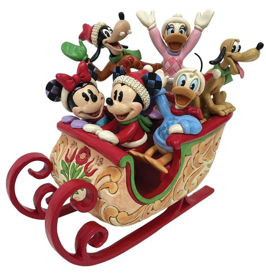 Jim Shore Disney Traditions - 20cm Mickey & Friends Sleigh