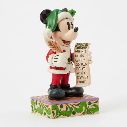 Jim Shore Disney Traditions - 19cm Santa Mickey with List