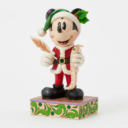 Jim Shore Disney Traditions - 19cm Santa Mickey with List