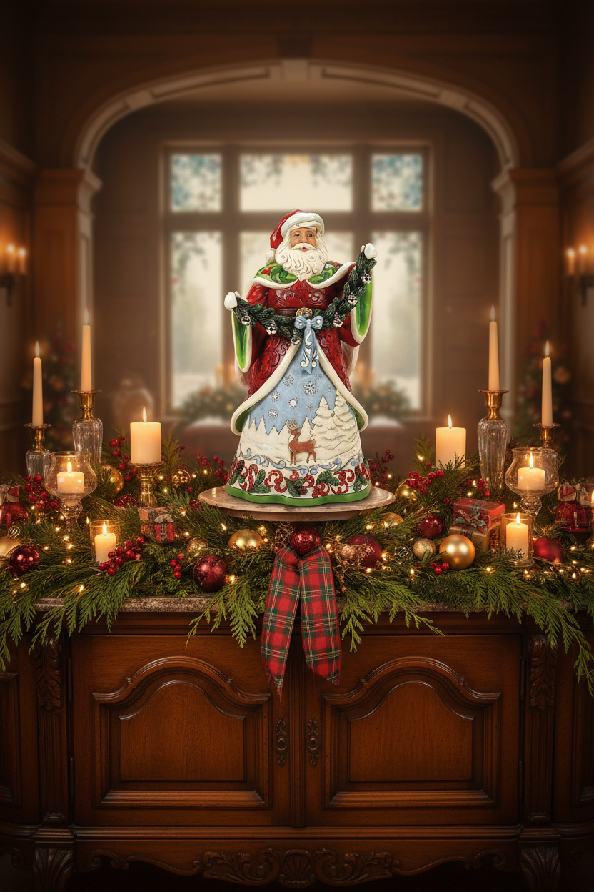 Jim Shore Heartwood Creek - Santa With Bell Garland (3rd Annual Collector's Edition) PRE-ORDER
