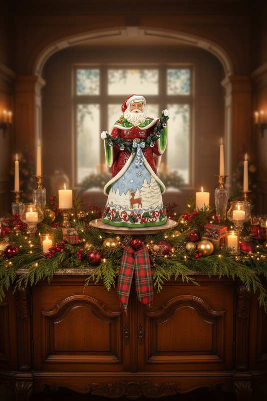 Jim Shore Heartwood Creek - Santa With Bell Garland (3rd Annual Collector's Edition)