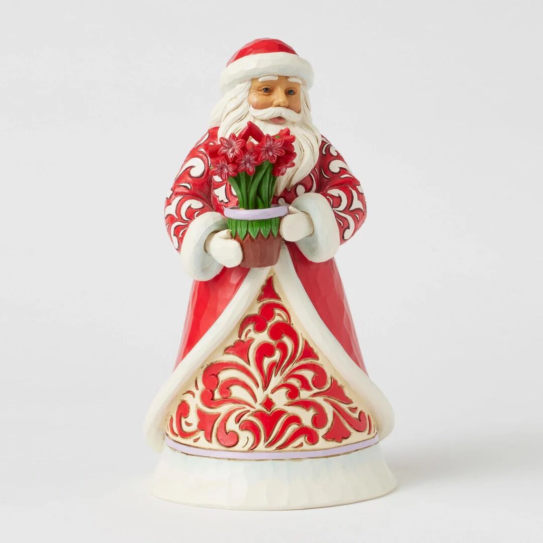 Jim Shore Heartwood Creek - Santa With Amaryllis