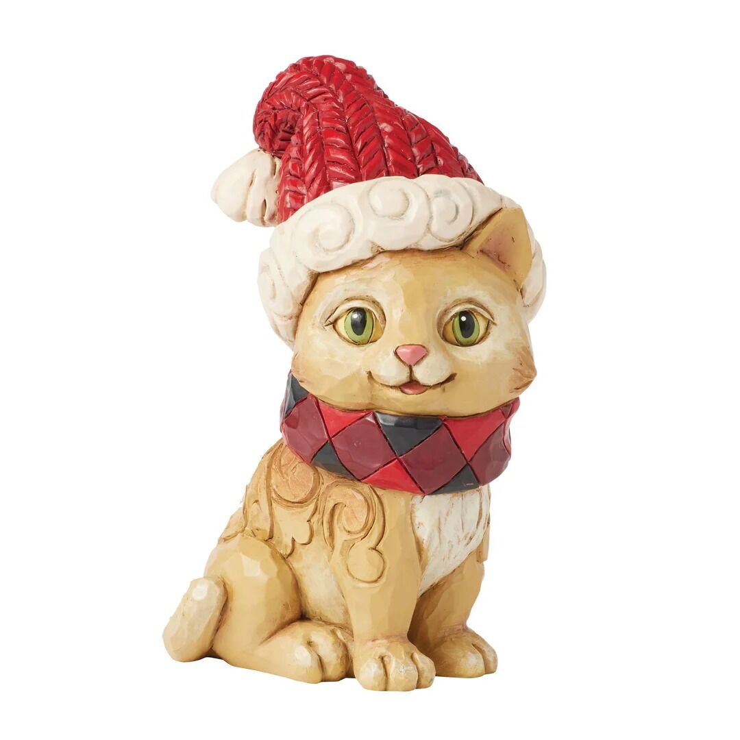 Cat with Santa Hat on white background