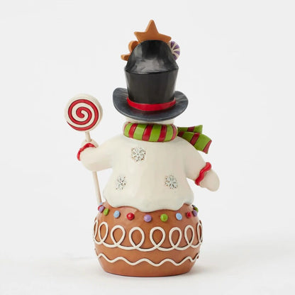 Jim Shore Heartwod Creek - Snowman With Sweets Hat