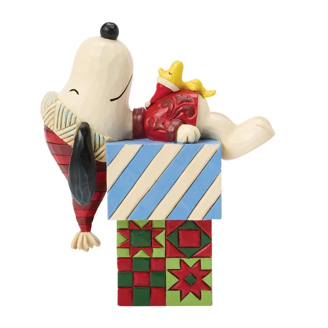 Peanuts by Jim Shore - 10cm/4" Snoopy and Woodstick Gifts