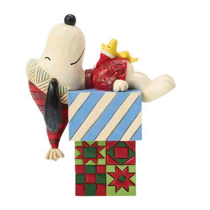 Peanuts by Jim Shore - 10cm/4" Snoopy and Woodstick Gifts