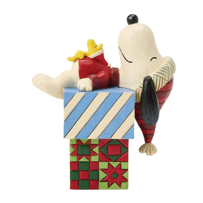 Peanuts by Jim Shore - 10cm/4" Snoopy and Woodstick Gifts