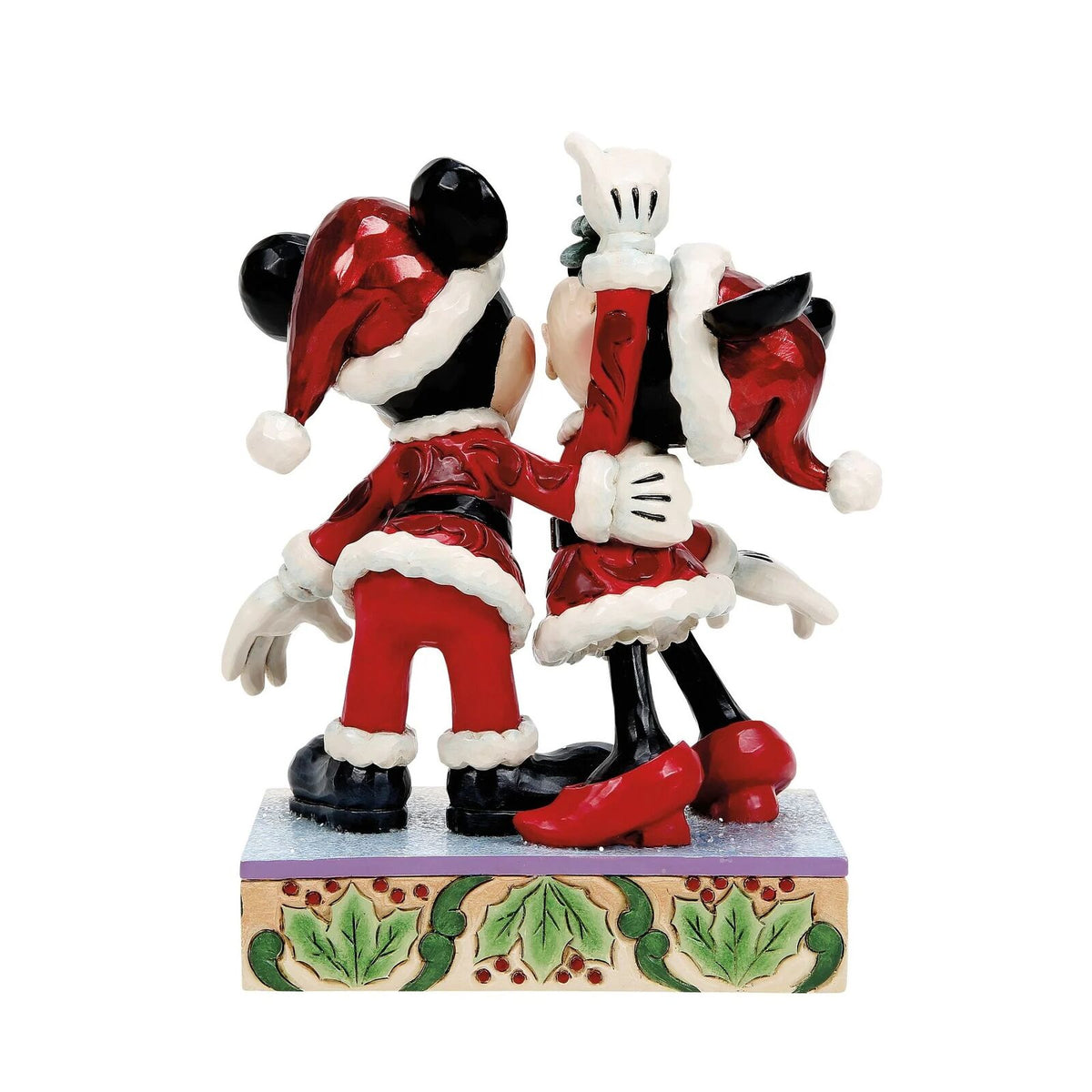 Jim Shore Disney Traditions - 17cm Mickey and Minnie Mistletoe