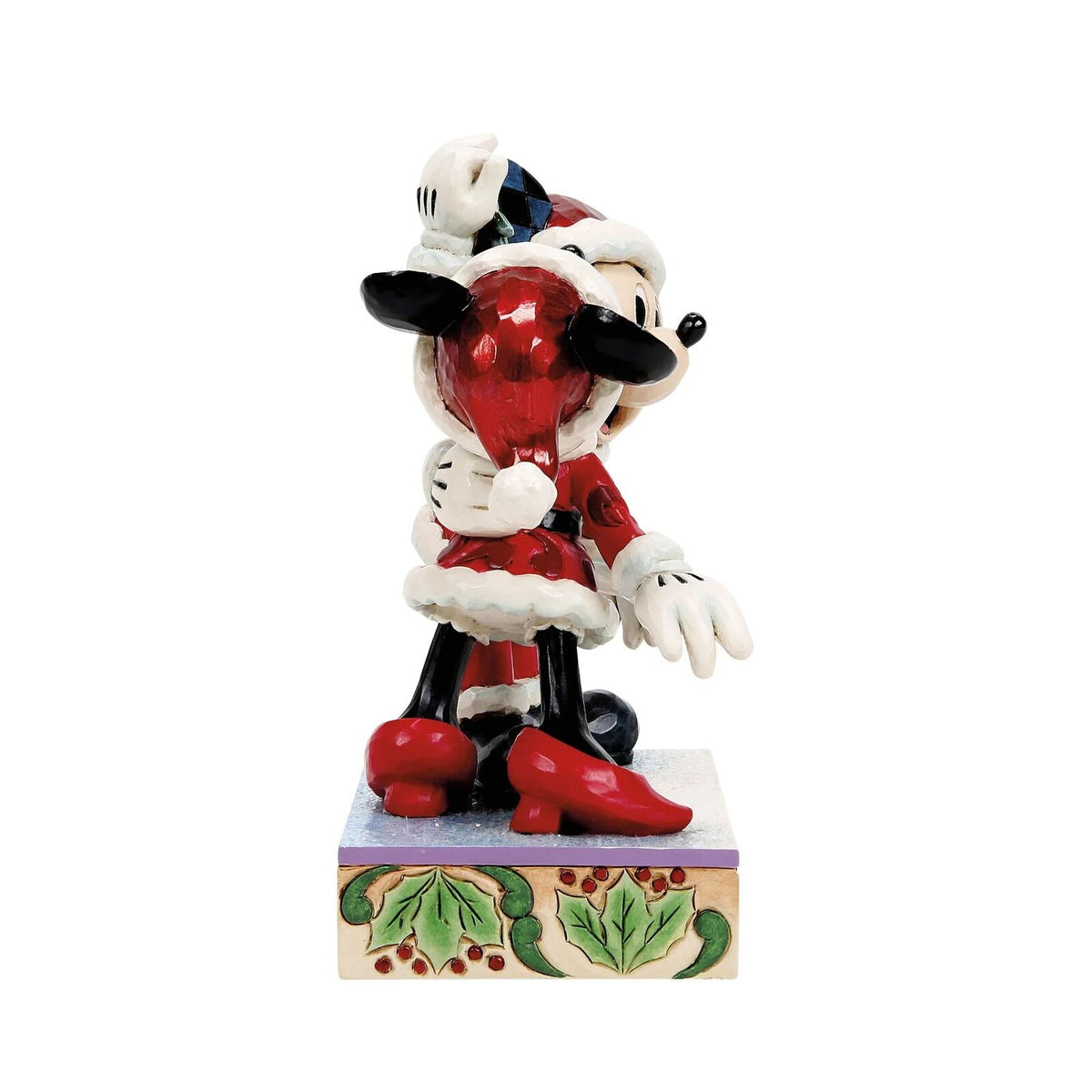 Jim Shore Disney Traditions - 17cm Mickey and Minnie Mistletoe