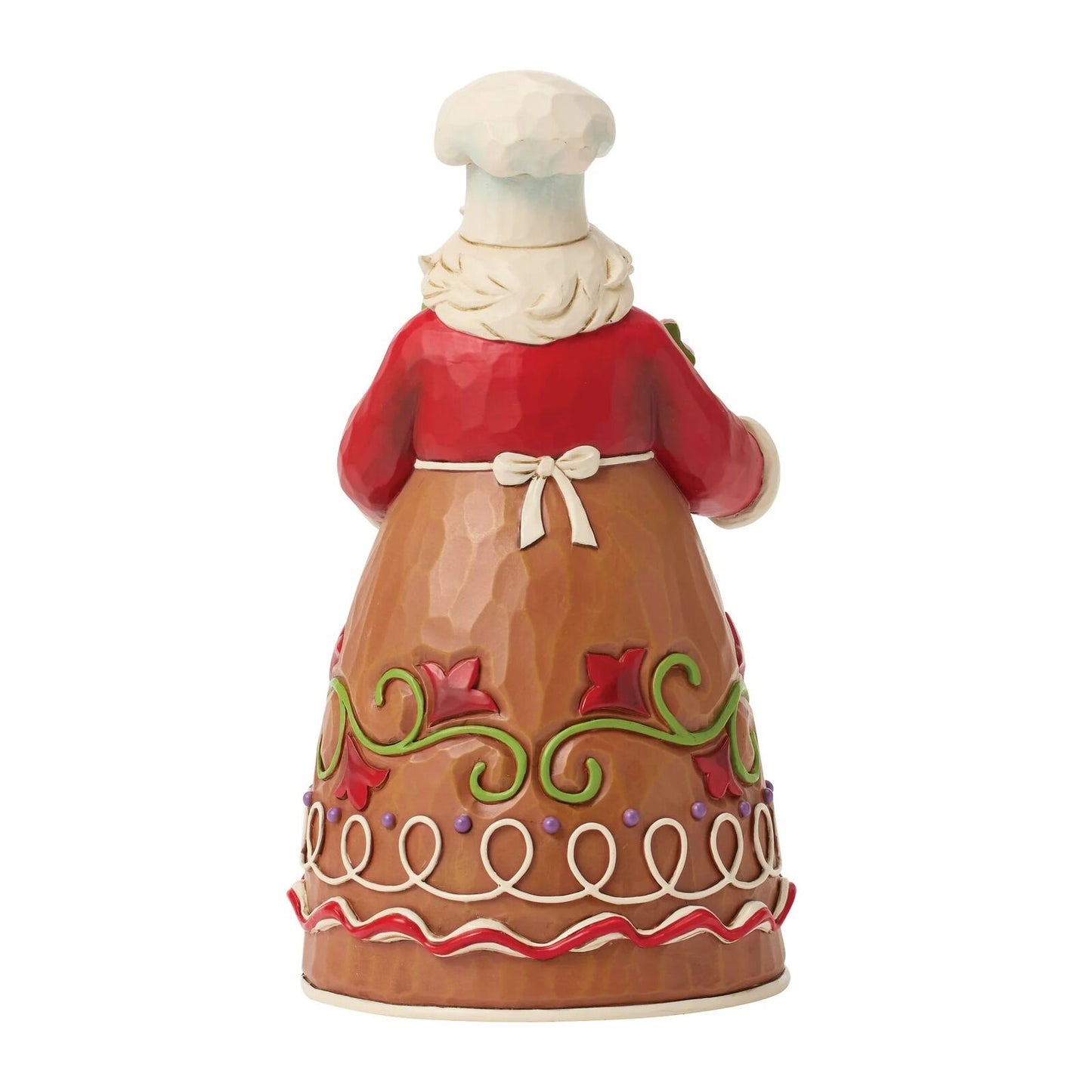 Decorative figurine of a chef in a red coat and white hat on a white background