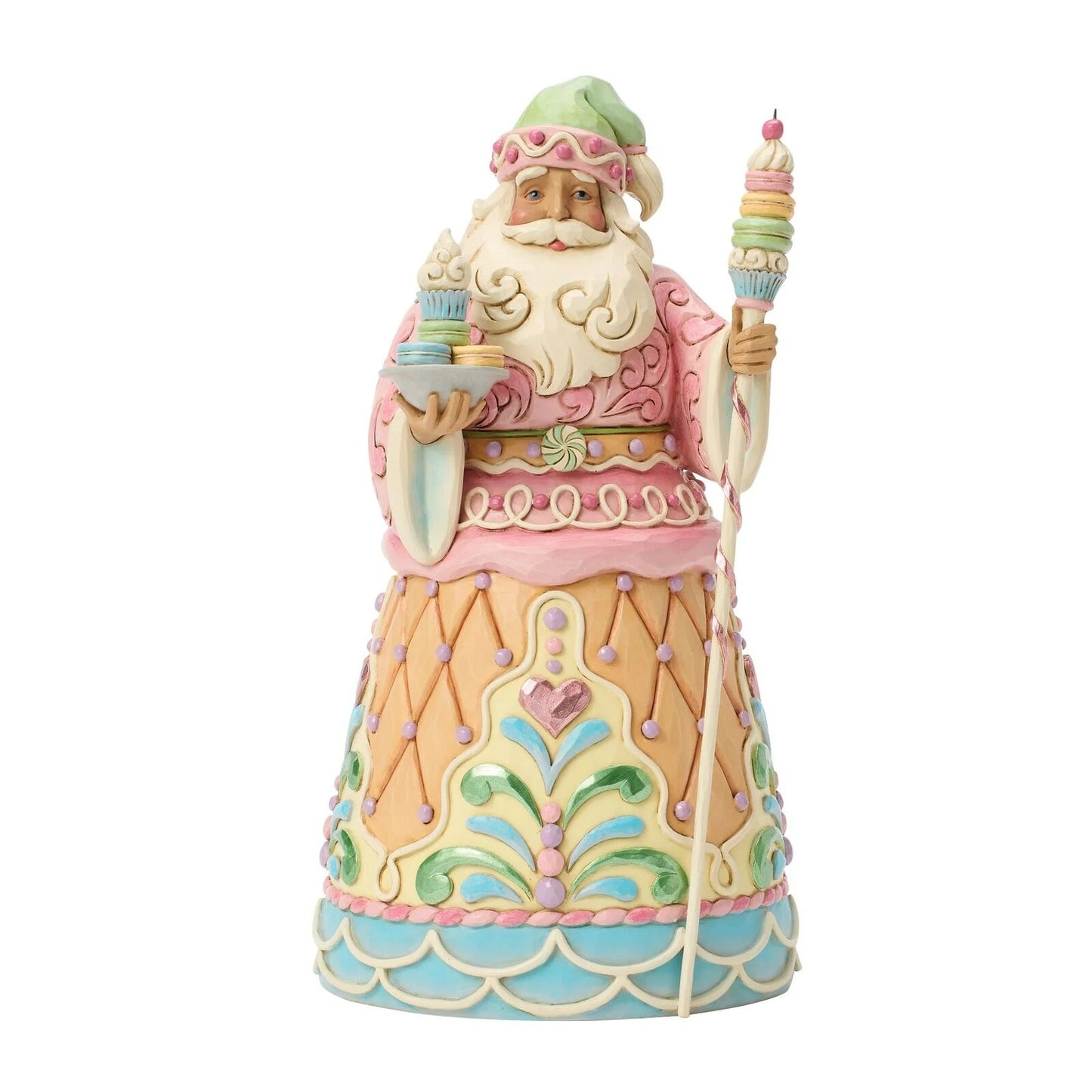 Jim Shore Heartwood Creek - Santa With Macaroon Staff - PRE ORDER