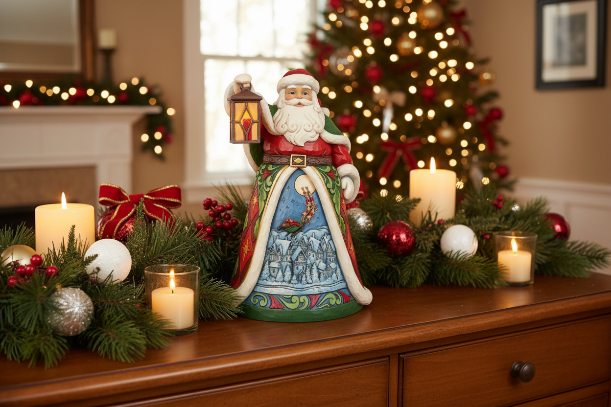 Jim Shore Heartwood Creek - Santa with LED Lantern - PRE-ORDER