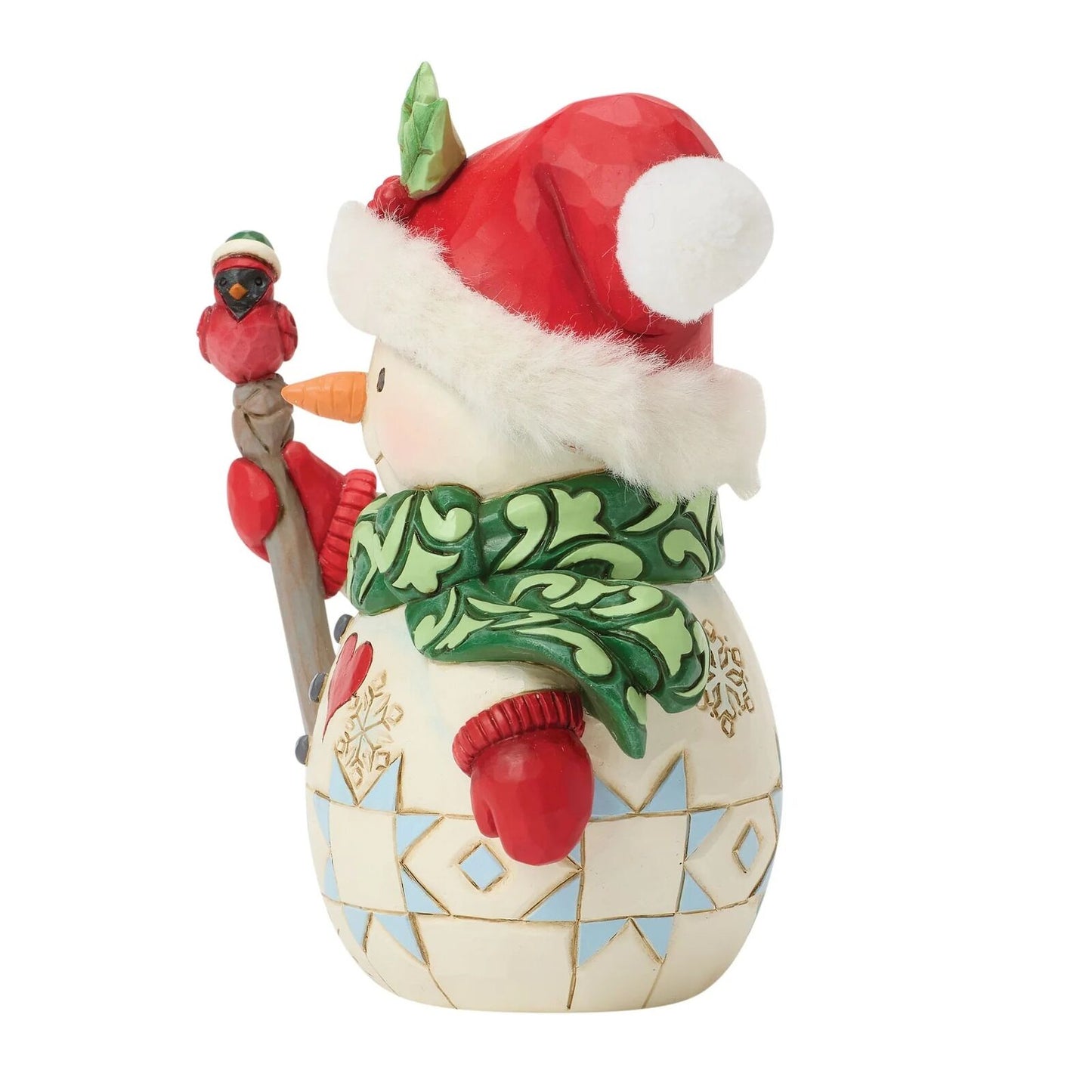 Jim Shore Heartwood Creek - Pint Sized Snowman Bird On Stick