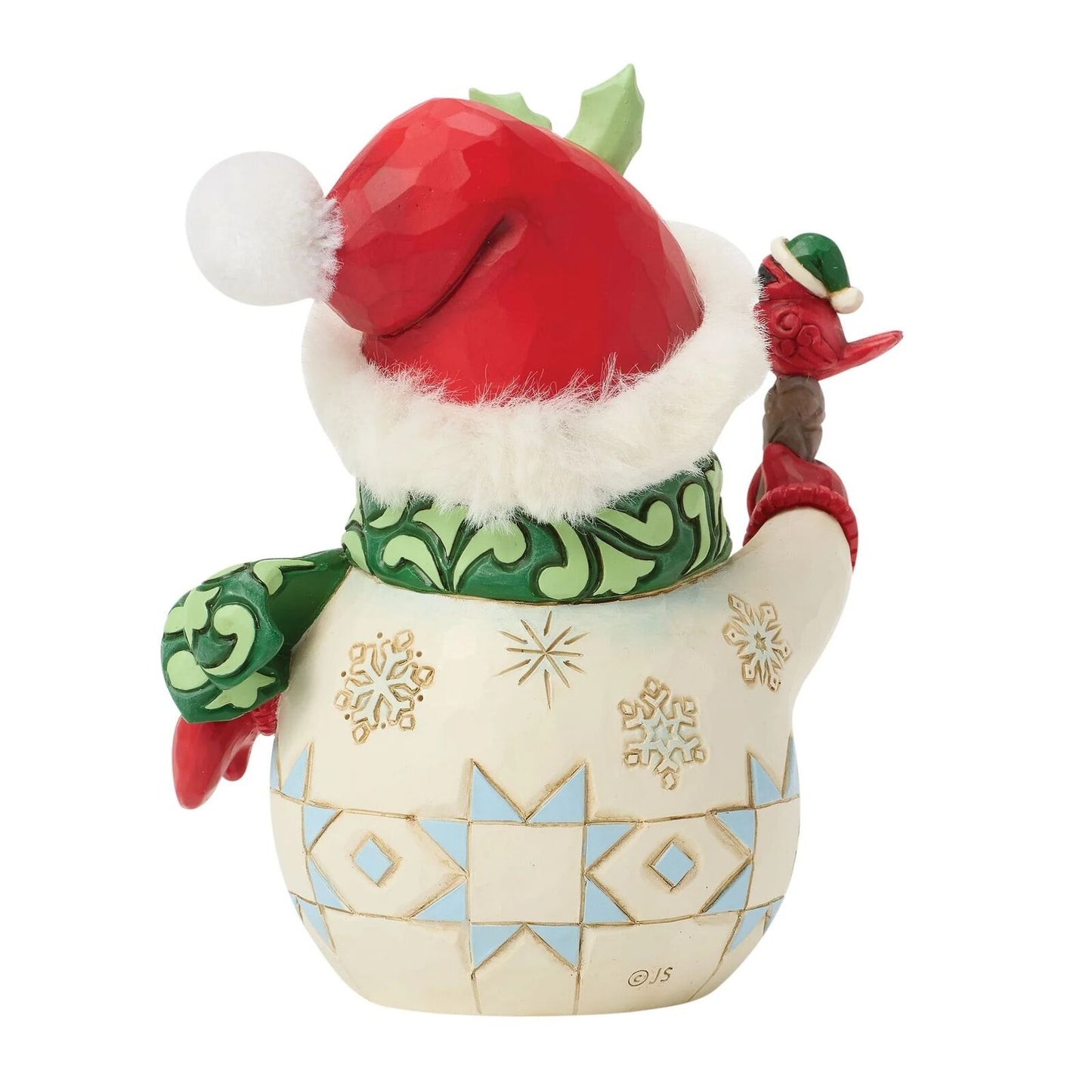 Jim Shore Heartwood Creek - Pint Sized Snowman Bird On Stick