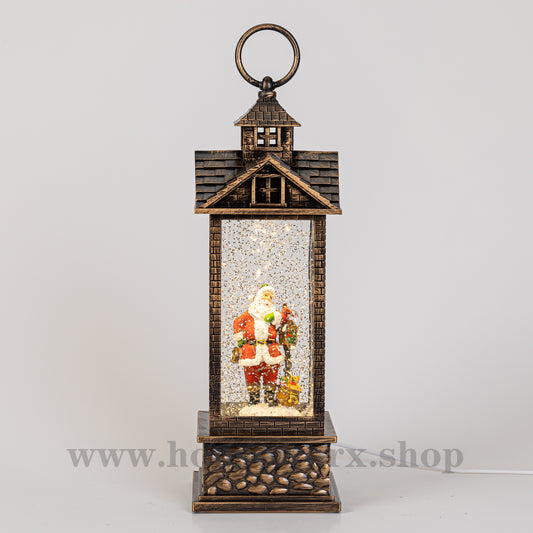 House christmas snow globes santa plain
