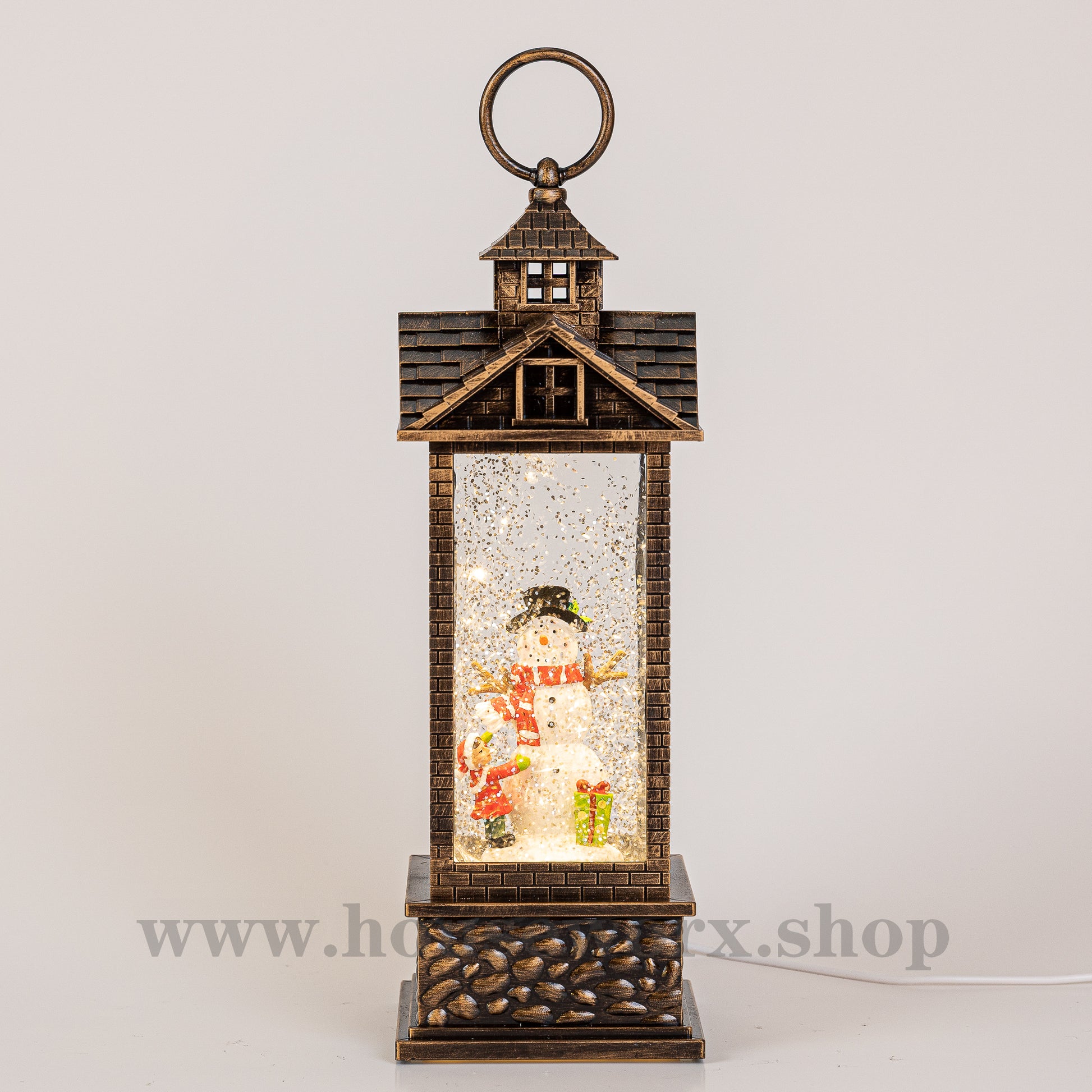 House christmas snow globe snowman plain