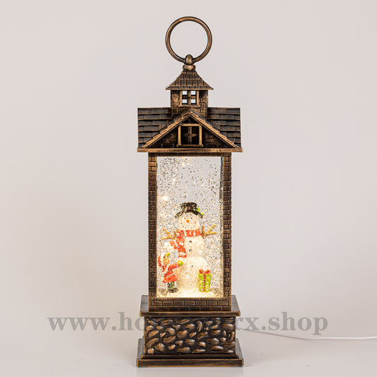 House christmas snow globe snowman plain