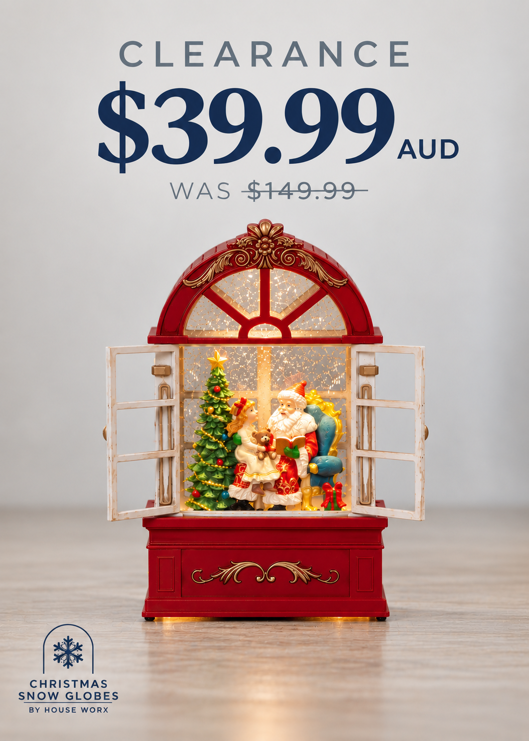 Window Globe - Santa