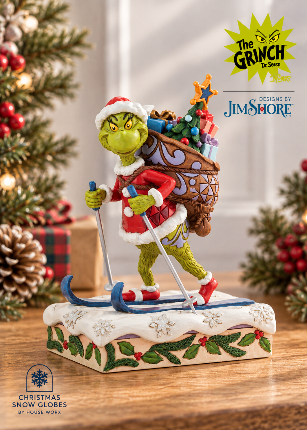 Grinch by Jim Shore - 17cm/6.75" Grinch Skiing