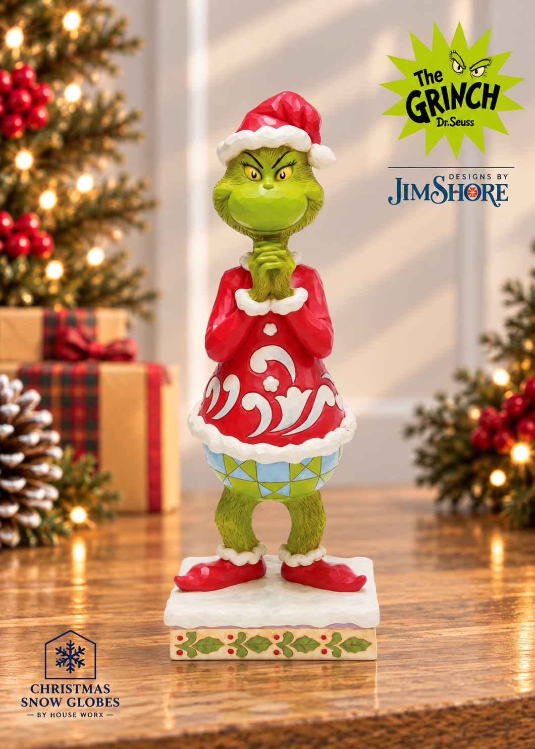 Grinch by Jim Shore - 50cm/19.75" Grinch With Hands Clenched Statue