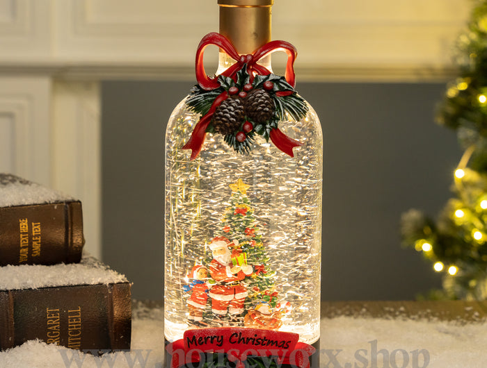 Christmas Bottle snow globe