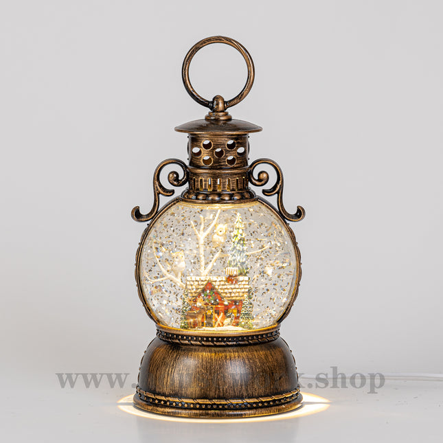 Court christmas snow globe  house front