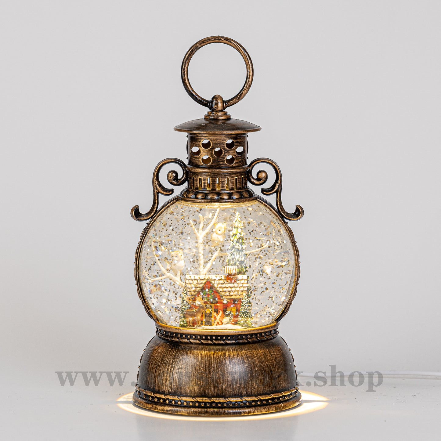 Court christmas snow globe  house front