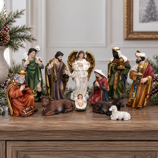 11 Piece Nativity Set - 125mm