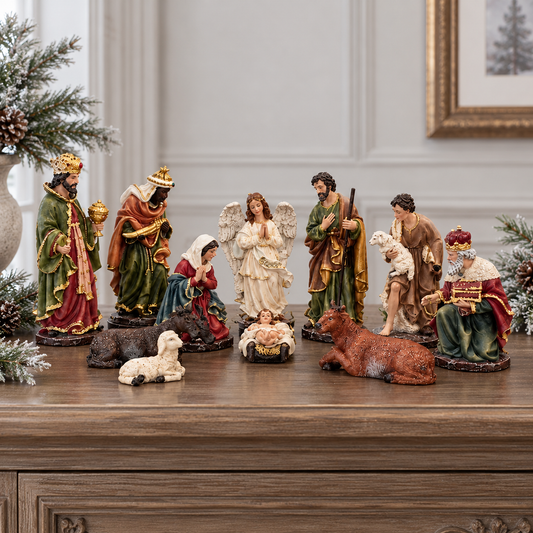 11 Piece Nativity Set - 130mm
