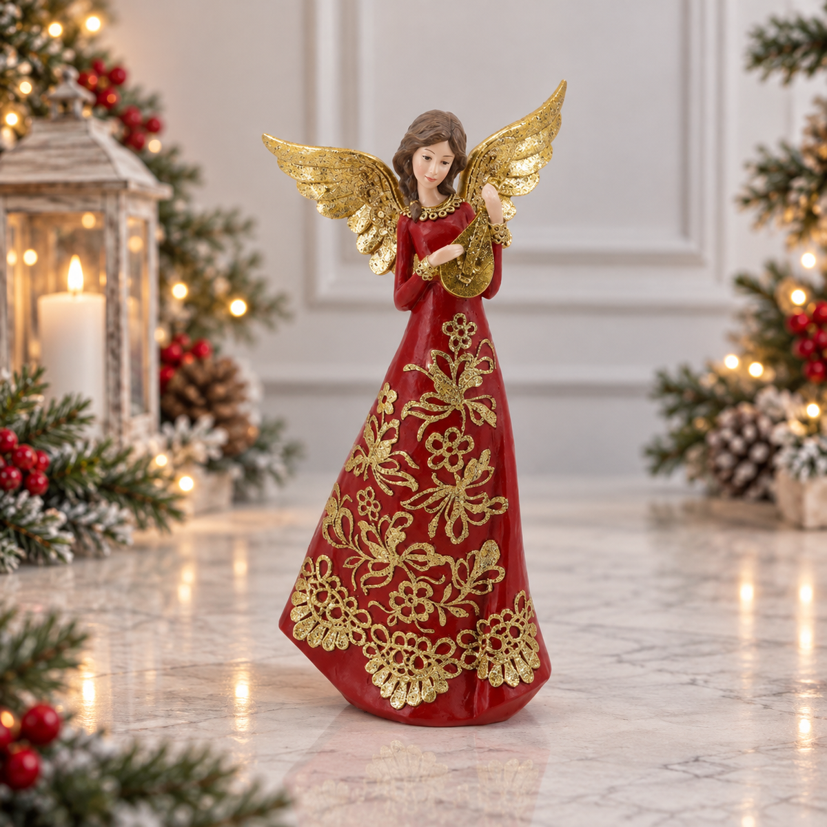 Golden Melody Angel Figurine