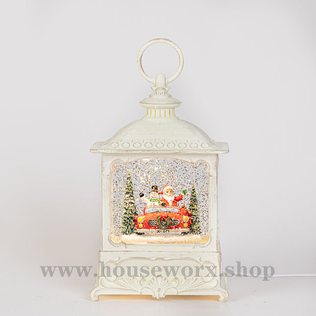 European christmas snow globe santa/car  front