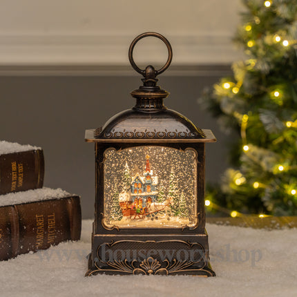 European village snow globe