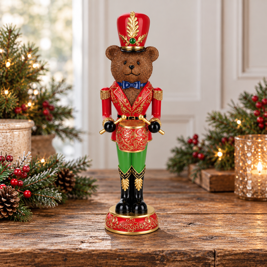 Bertie Bowtie Bearcracker Drummer Figurine - 63cm