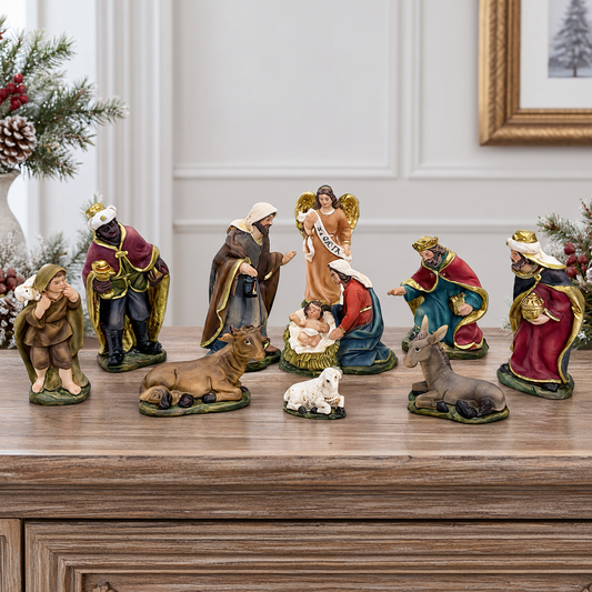11 Piece Nativity Set - 75mm