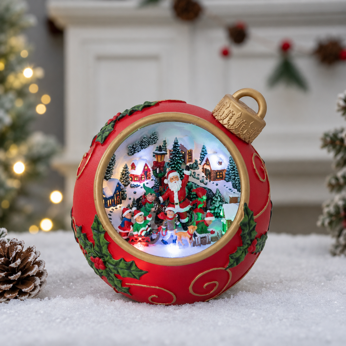 Holiday Lane - Santa Bauble - Large