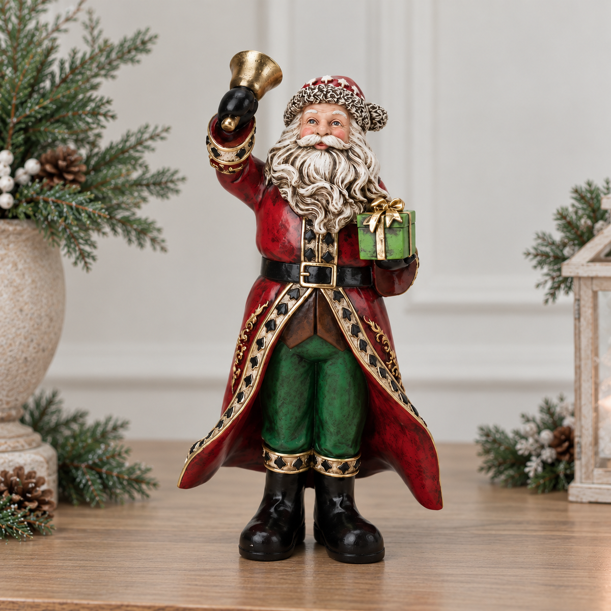 Bell Ringer Father Christmas Figurine