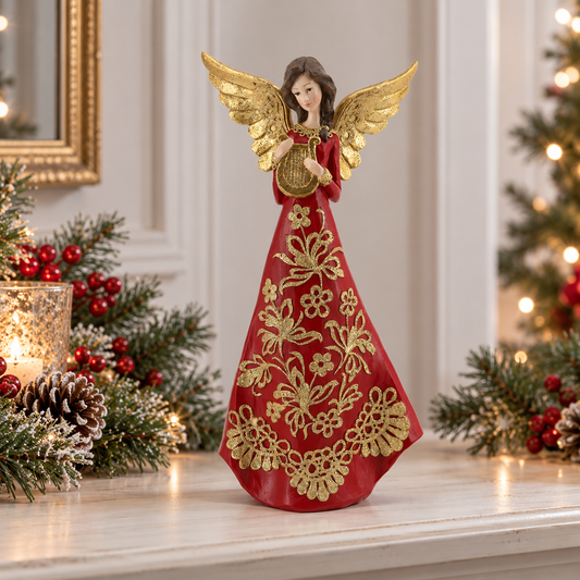 Heavenly Lyre Angel Figurine - 32cm