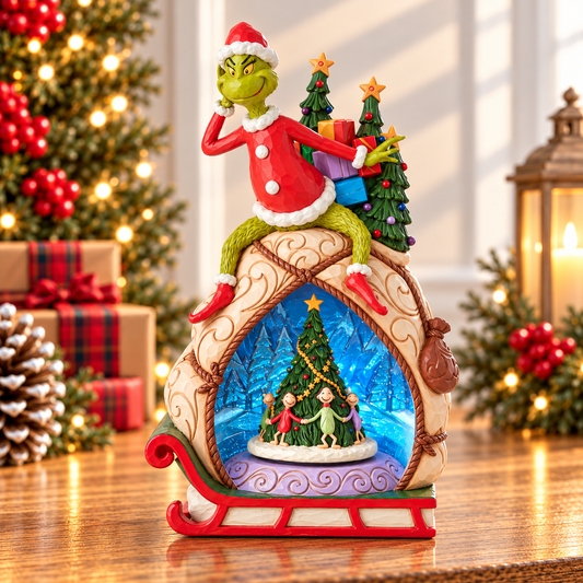 Grinch by Jim Shore - 29cm/11.5" Grinch with Lit Rotating Scene