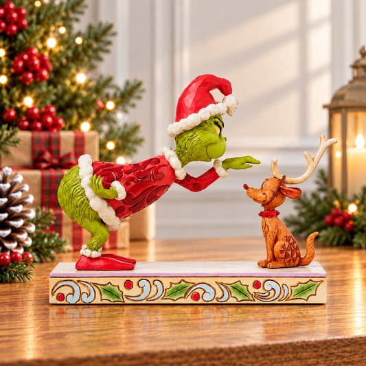 Grinch by Jim Shore - 14cm/5.5" Grinch Patting Max