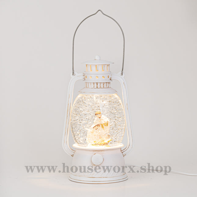 Hurricane christmas snow globe nativity front