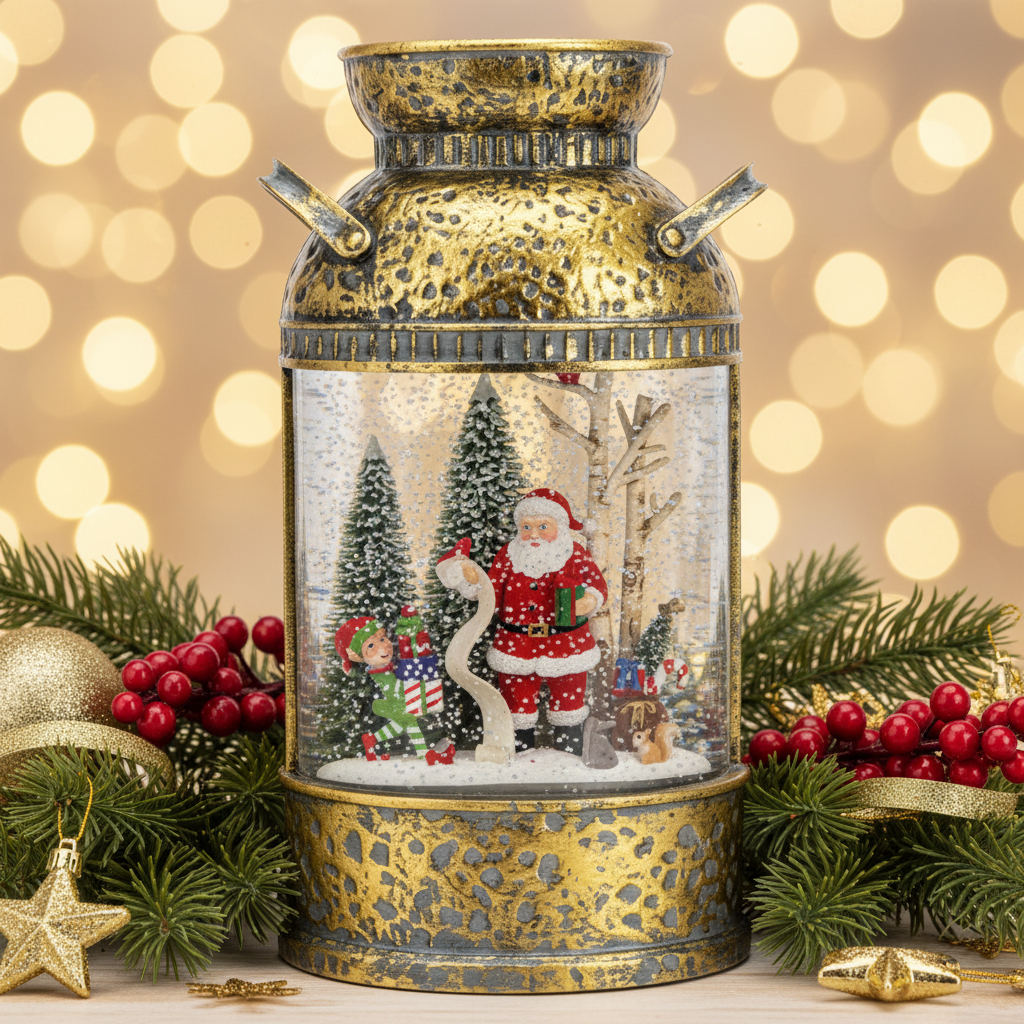 Milk Pail - Santa Gold - BUBBLE WRAPPED