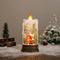  candle christmas snow globe santa