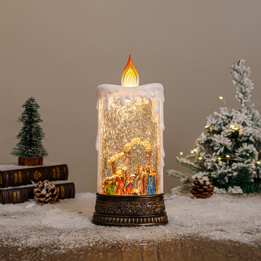 exquisite lantern christmas snow globe nativity