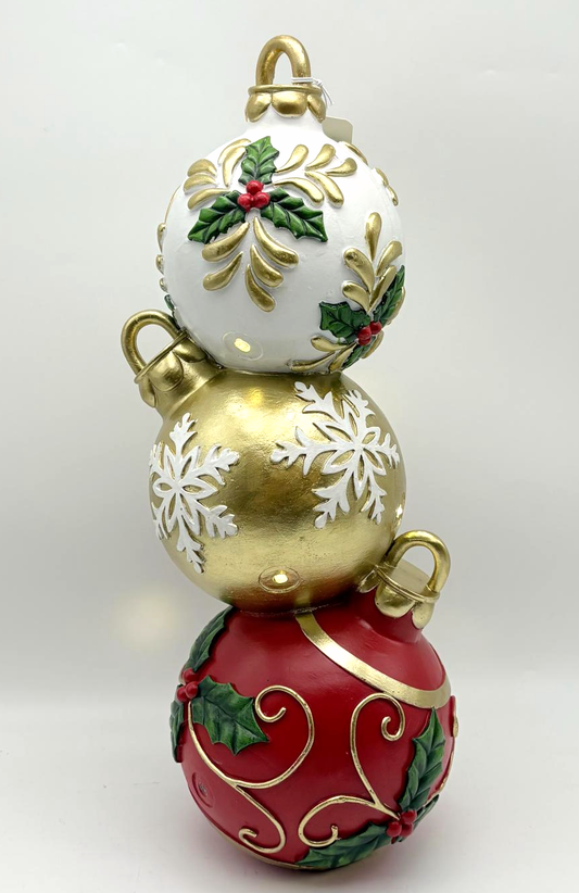 Bauble Tower Trio Christmas Ornament Stack